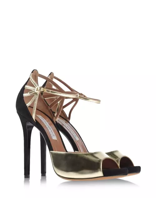 Tabitha Simmons French 75 Sandal i Two-Tone Champagne finns på Shoescribe för 795,00 USD