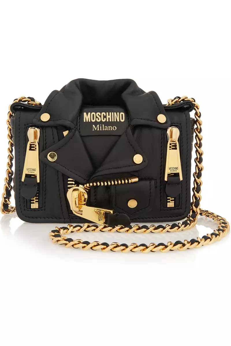 Moschino 皮夹克单肩包