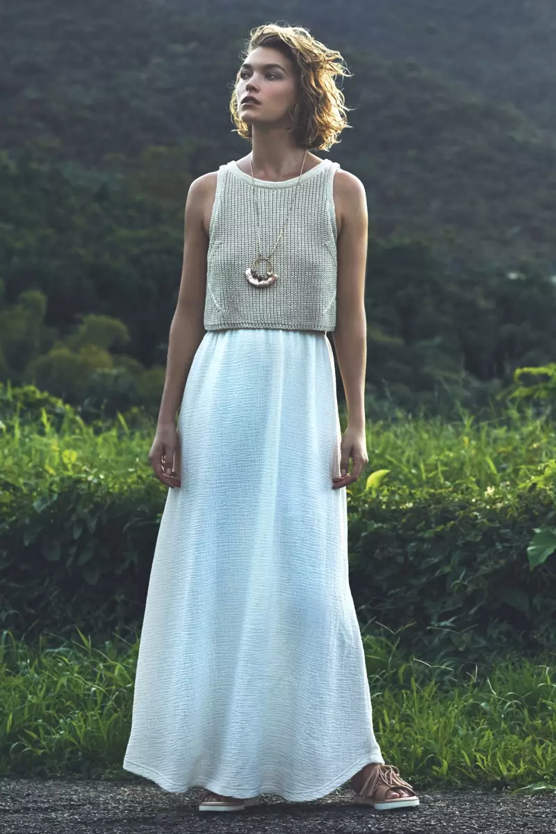 Moth Layered Sandstone Maxi Dress