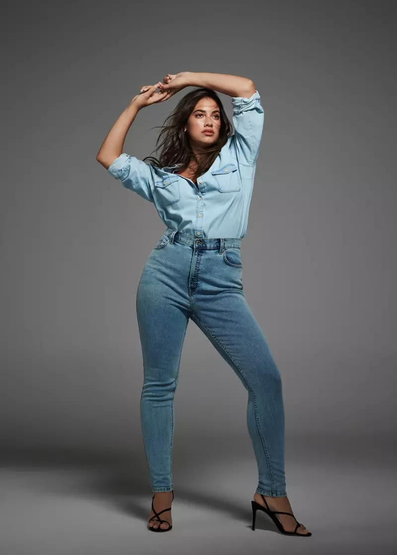 Lorena Duran sportinis džinsas ant džinsinio audinio, skirtas Violetai by Mango