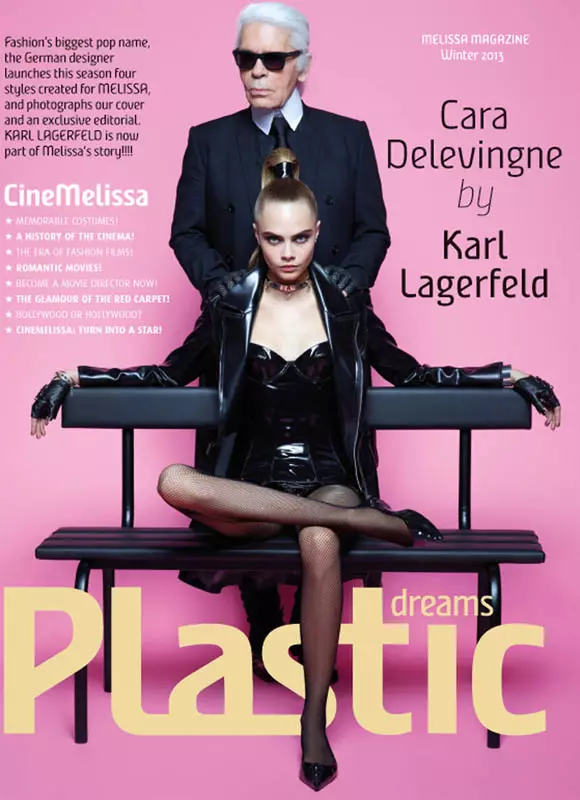 Cara Delevingne est une Shoe Vixen pour Karl Lagerfeld dans Melissa Magazine Winter 2013