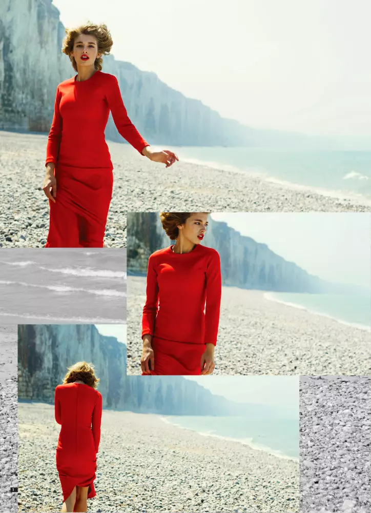 Η Adeline Jouan Dons Red Looks for SnC Σεπτέμβριος 2012 από τον Nikolay Biryukov