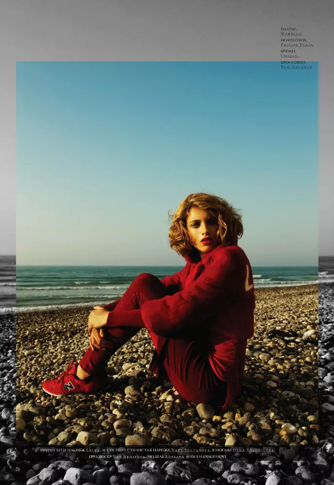 Adeline Jouan Dons Red Looks for SnC september 2012 eftir Nikolay Biryukov