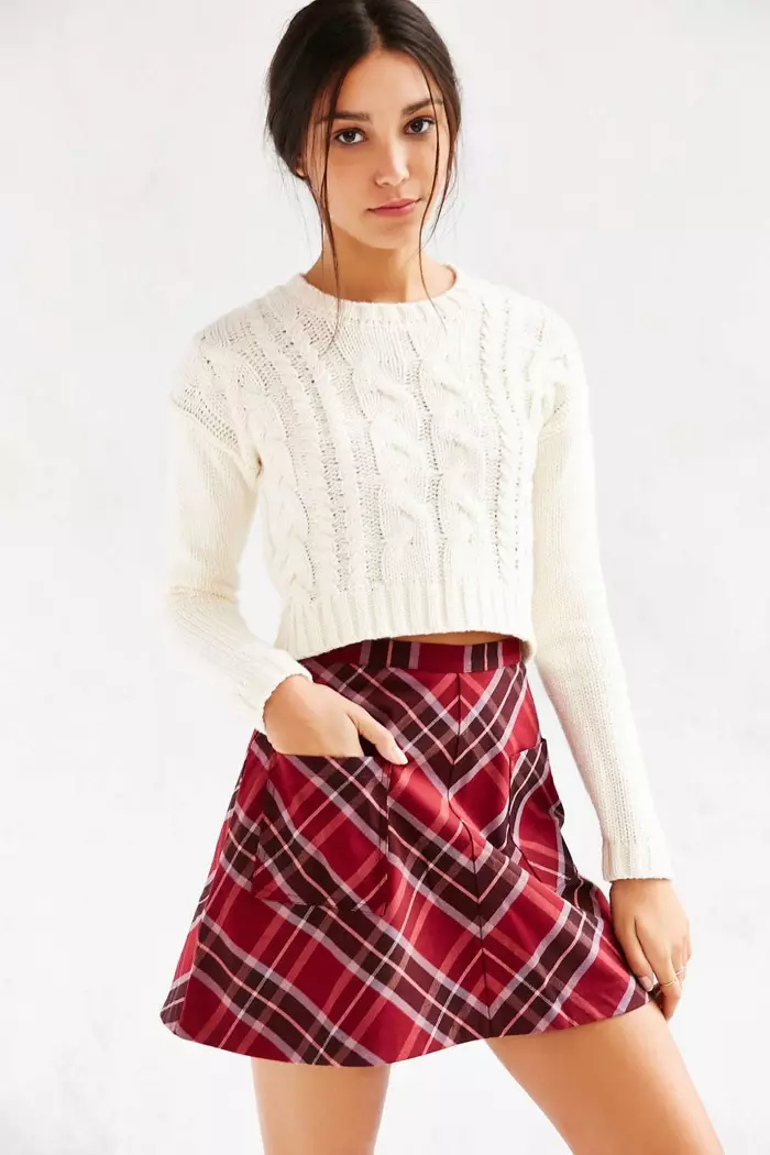 Siyayya Mini Plaid Skirts