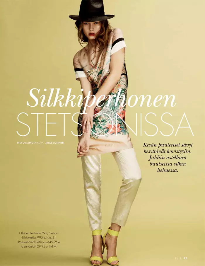 Johanna Wahlberg oleh Jesse Laitinen untuk Elle Finland Mei 2012