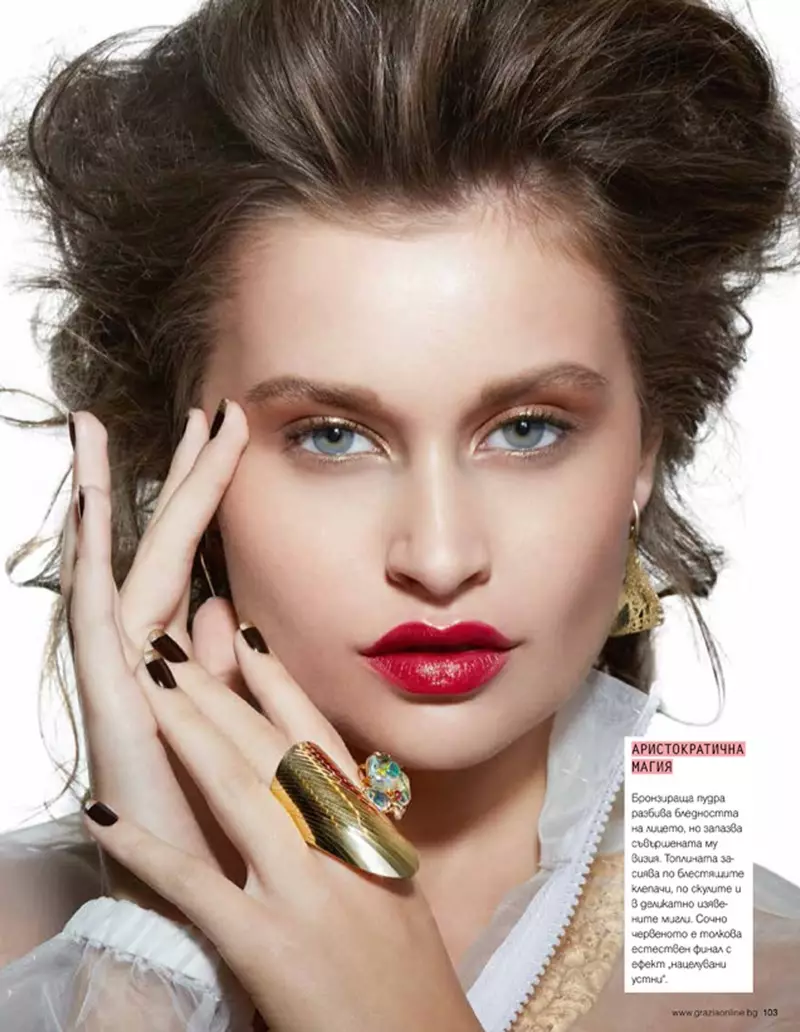 Lexi Wood Models Glam Beauty para Grazia Bulgaria