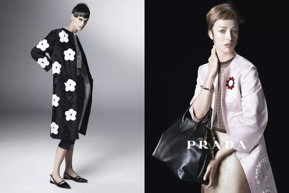 Sasha Pivovarova, Raquel Zimmermann, Eva Herzigova, Amber Valletta na Wengine Nyota katika Kampeni ya Prada's Spring 2013 na Steven Meisel.