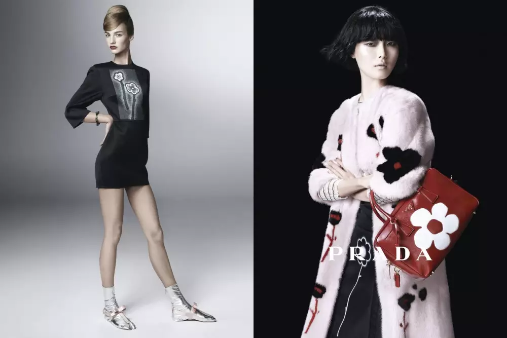 Sasha Pivovarova, Raquel Zimmermann, Eva Herzigova, Amber Valletta e outros estrelam a campanha Primavera 2013 da Prada por Steven Meisel