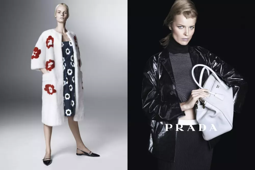 Sasha Pivovarova、Raquel Zimmermann、Eva Herzigova、Amber Valletta 等人出演 Prada 2013 春季廣告大片，Steven Meisel