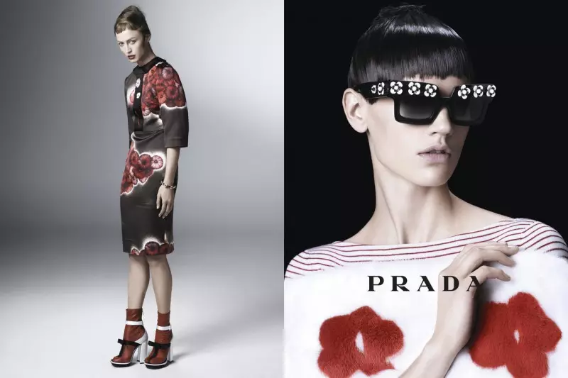 Sasha Pivovarova, Raquel Zimmermann, Eva Herzigova, Amber Valletta และคนอื่น ๆ แสดงในแคมเปญ Spring 2013 ของ Prada โดย Steven Meisel