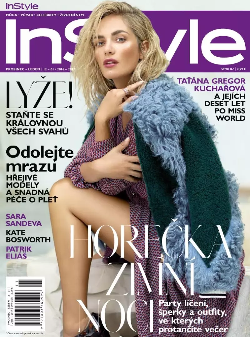 Tatana Kucharova na naslovnici InStyle češkog prosinca 2016