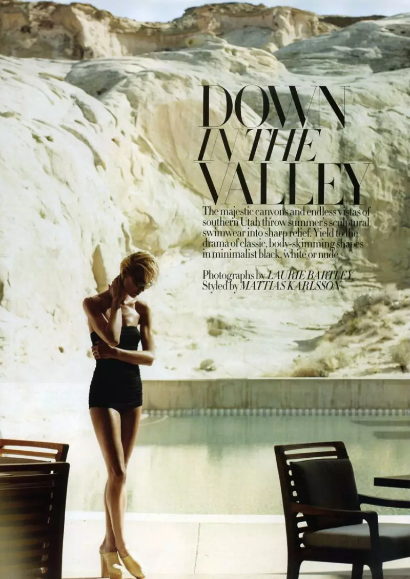 Delfine Bafort, Laurie Bartley za Harper's Bazaar UK, srpanj 2010.