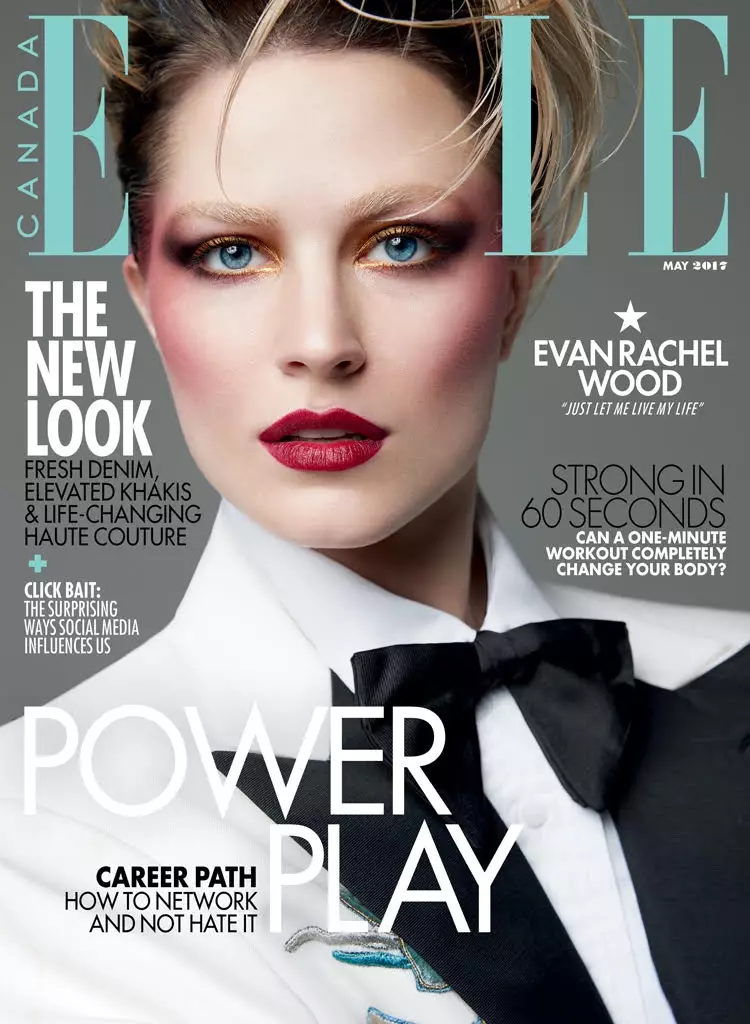 Evan Rachel Wood ntawm ELLE Canada Lub Tsib Hlis 2017 Cover