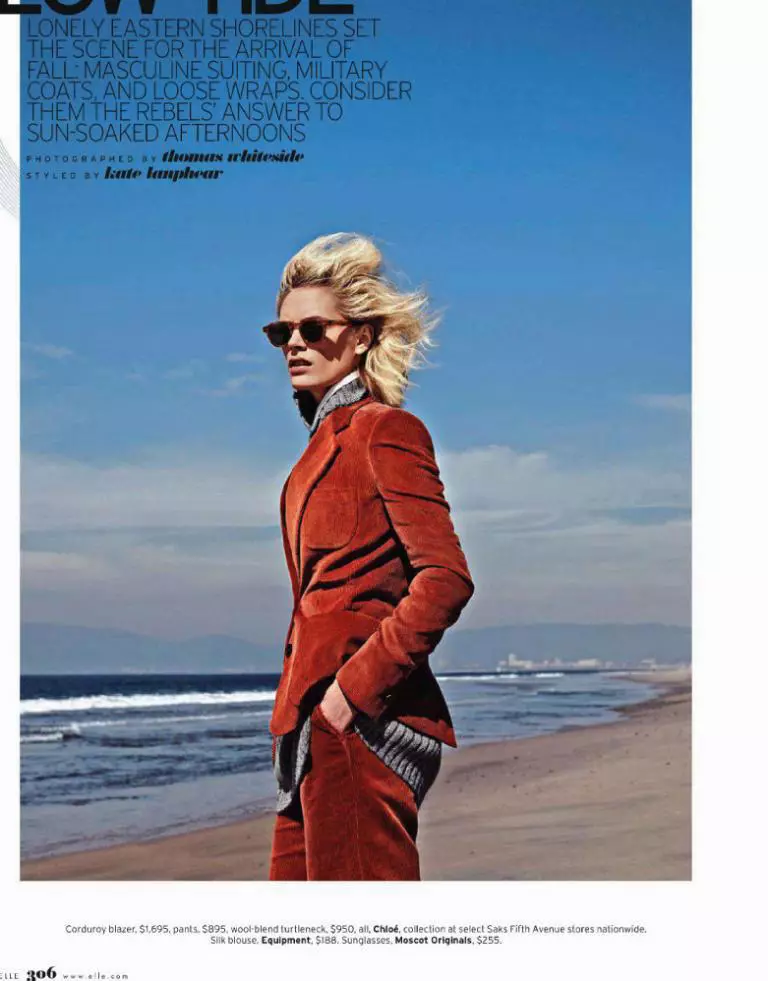 Leah de Wavrin door Thomas Whiteside voor Elle US mei 2011