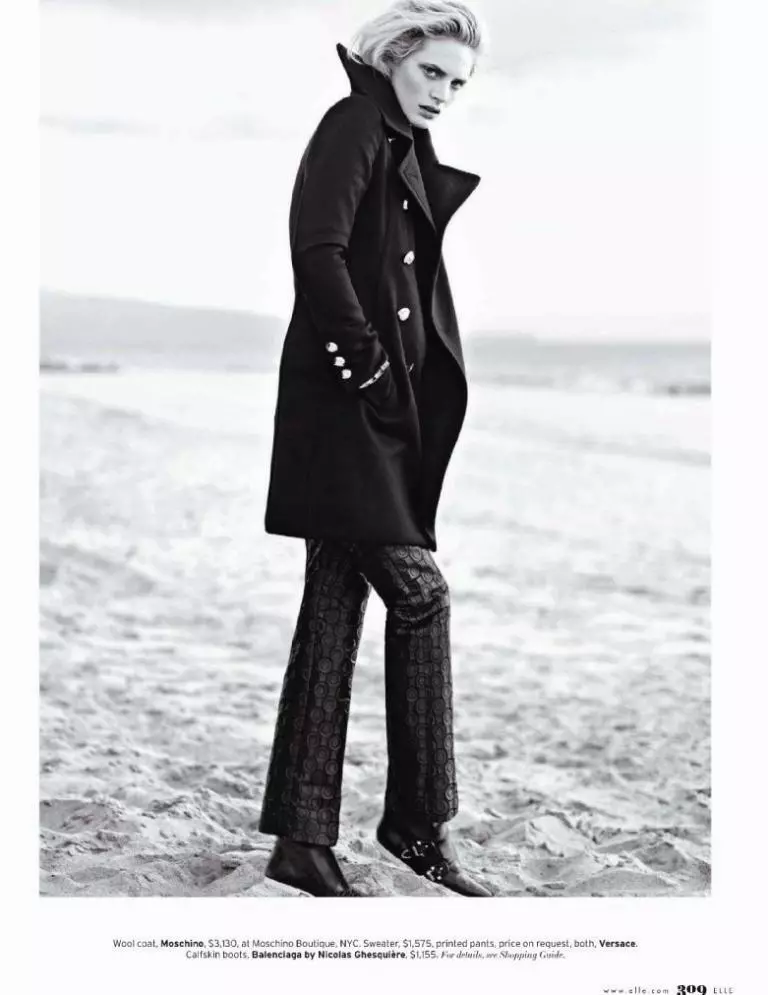 Leah de Wavrin door Thomas Whiteside voor Elle US mei 2011