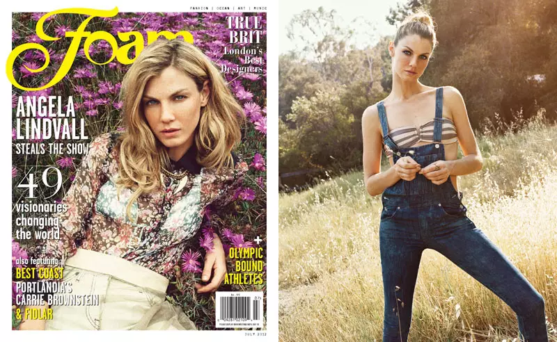 Angela Lindvall ni Hilary Walsh para sa Foam Magazine Hulyo 2012