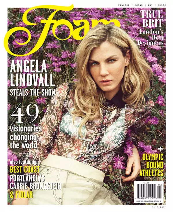 Angela Lindvall av Hilary Walsh for Foam Magazine juli 2012