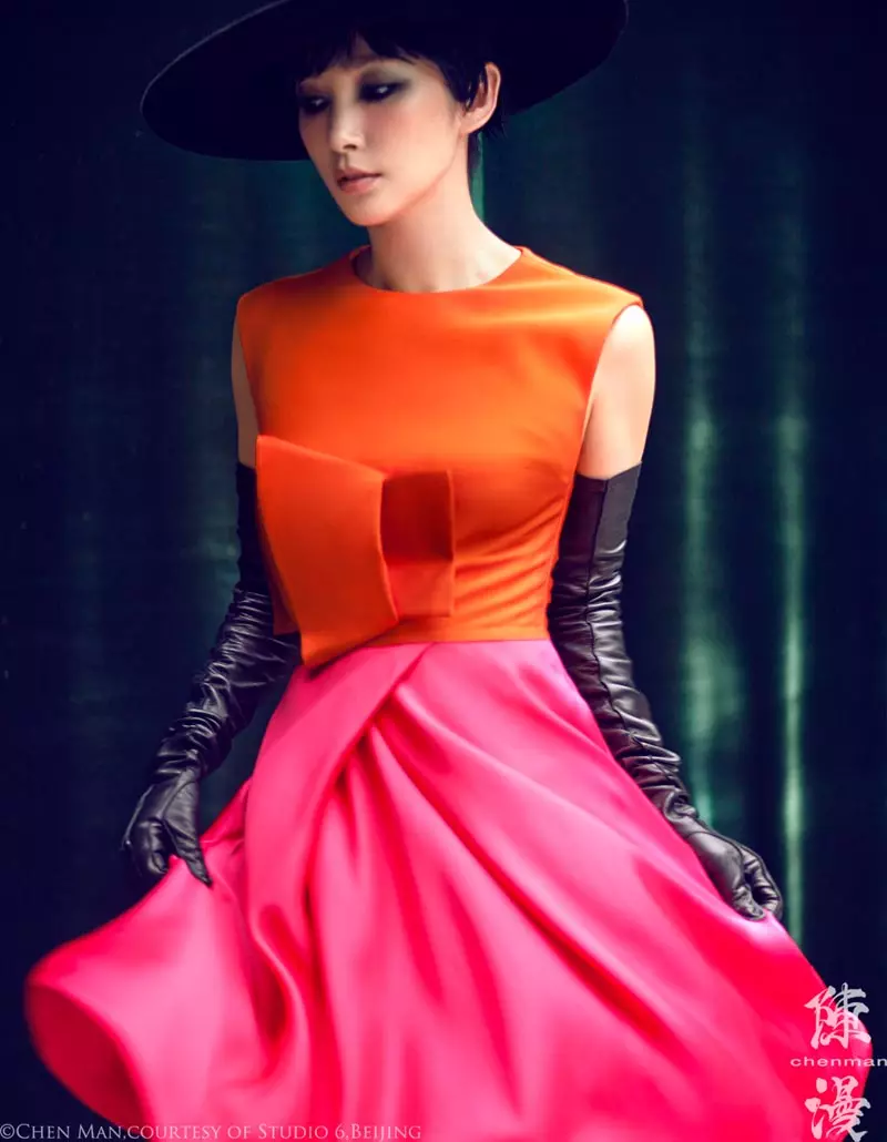 Li Bing Bing Marvels hauv Vogue Tuam Tshoj Lub Kaum Hli Ntuj Cover Shoot by Chen Man