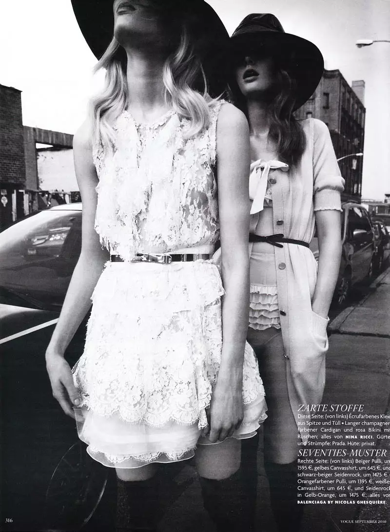 Melissa Tammerijn & Ylonka Verheul by Knoepfel & Indlekofer for Vogue Germany September 2010