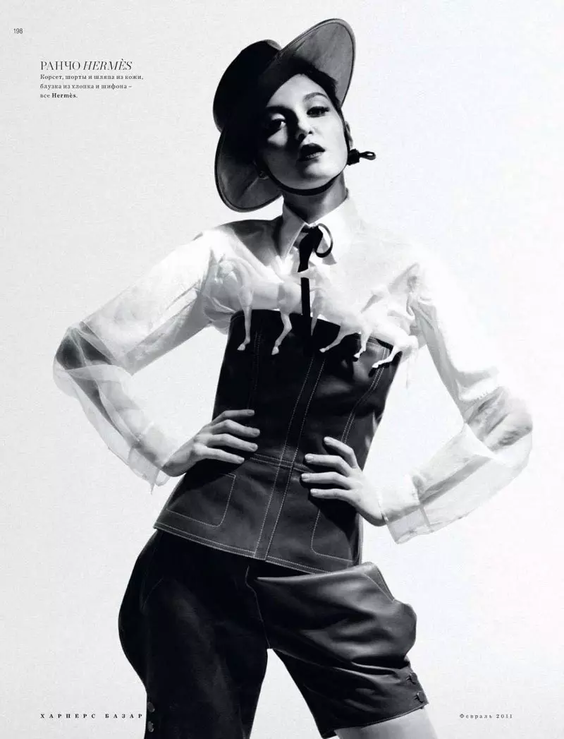 Irina Lazareanu, Annabelle & Xiao von Luis Sanchis für Harper's Bazaar Russia