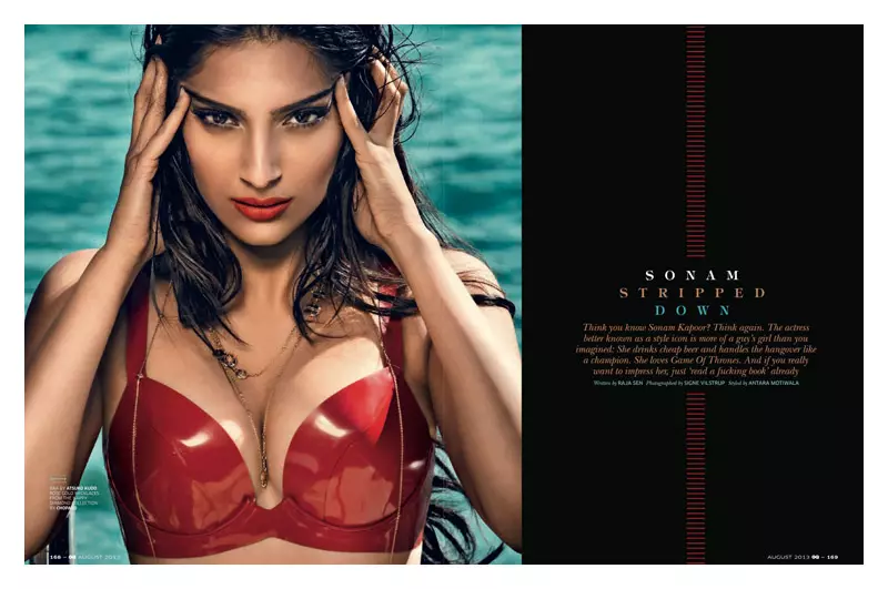 Sonam Kapoor 在 GQ India 的 8 月封面故事中驚呆了