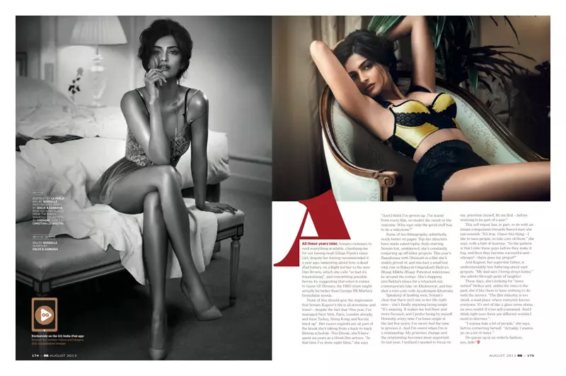 Sonam Kapoor 在 GQ India 的 8 月封面故事中驚呆了