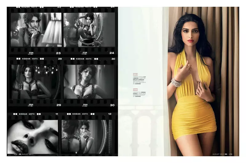 Sonam Kapoor Stuns ho Pale ea Sekoaelo sa Phato ea GQ India