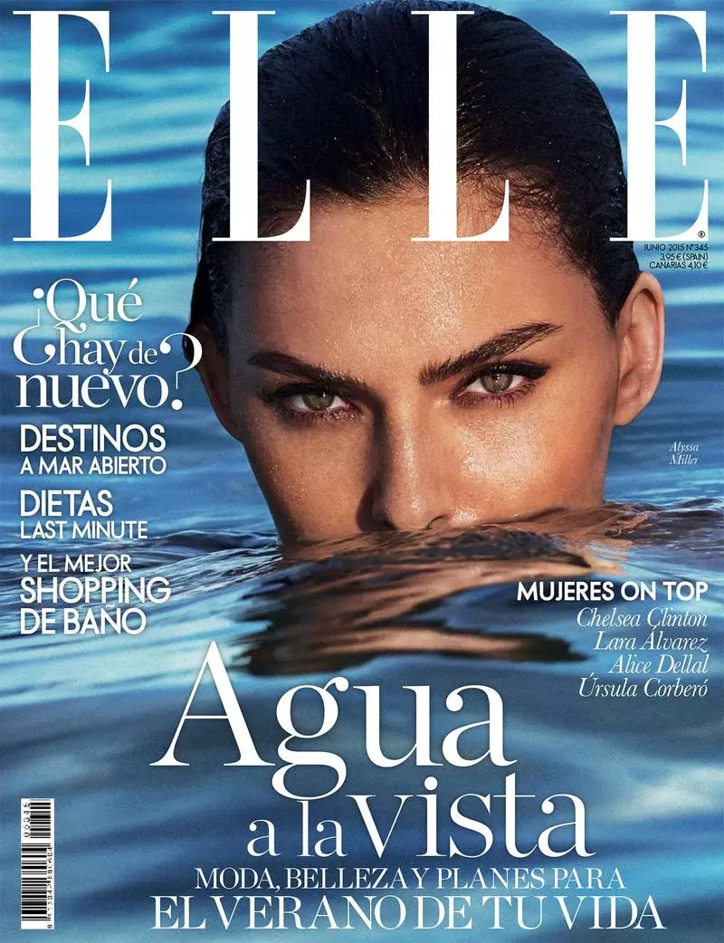 Alyssa Miller aterriza en la portada de junio de 2015 de Elle España filmada por Xavi Gordo