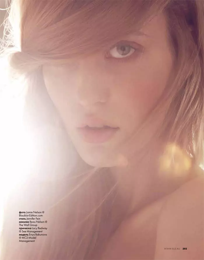 Enya Bakunova de Jamie Nelson por Elle Russia marto 2012