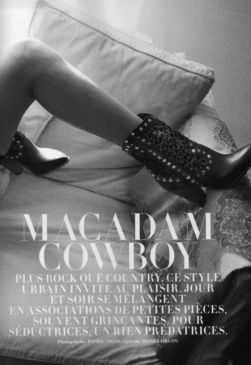 Macadam Cowboy တွင် Patric Shaw မှ Erin Heatherton L'Officiel Paris မေလ 2010