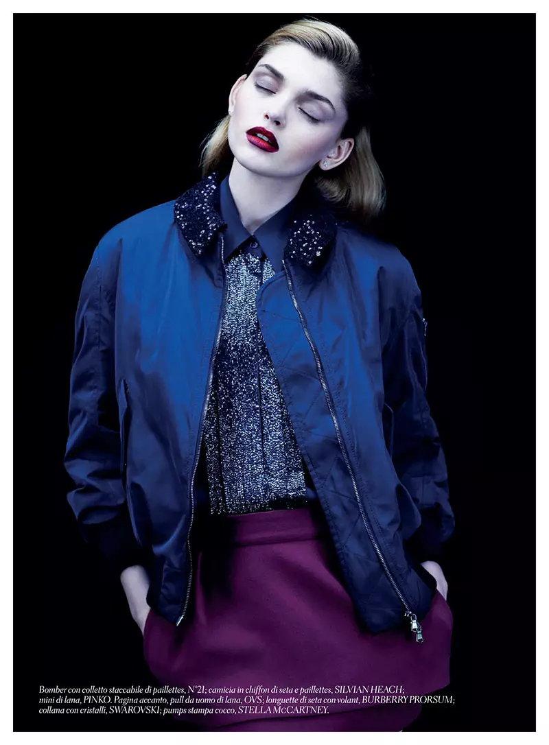 Valeriia Karaman Has the Blues for Gioia Magazine troch Alvaro Beamud Cortes