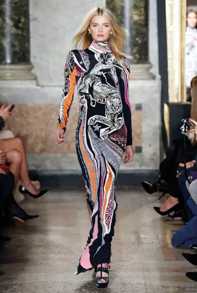 Emilio Pucci fa impressions gràfiques, estil zodiac per a la tardor de 2015