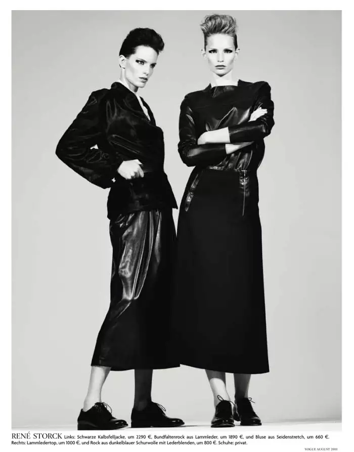 Iris Strubegger & Katrin Thormann sitere na Gregory Harris maka Vogue Germany August 2011