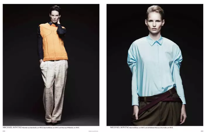 Iris Strubegger 和 Katrin Thormann 由 Gregory Harris 為 Vogue 德國版 2011 年 8 月