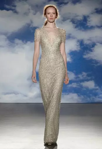 Gnéithe Jenny Packham Múnlaí Méid Móide ina Seó Bridal Earraigh 2015