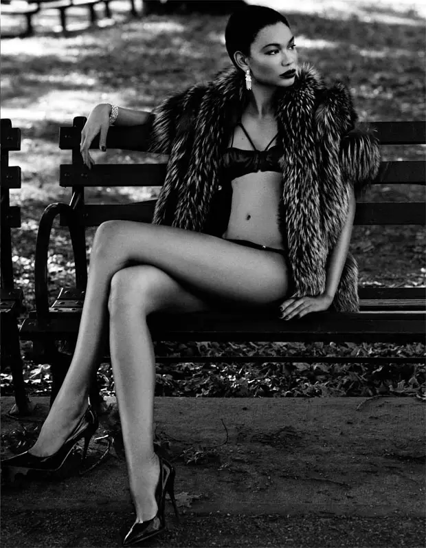 Chanel Iman Wows i lingeri leder efter Deluxe Magazine, optaget af David Roemer