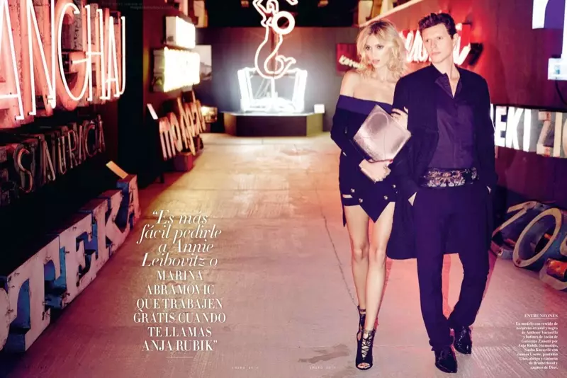 Anja Rubik Gets Glam cho số tháng 1 của Vanity Fair Tây Ban Nha