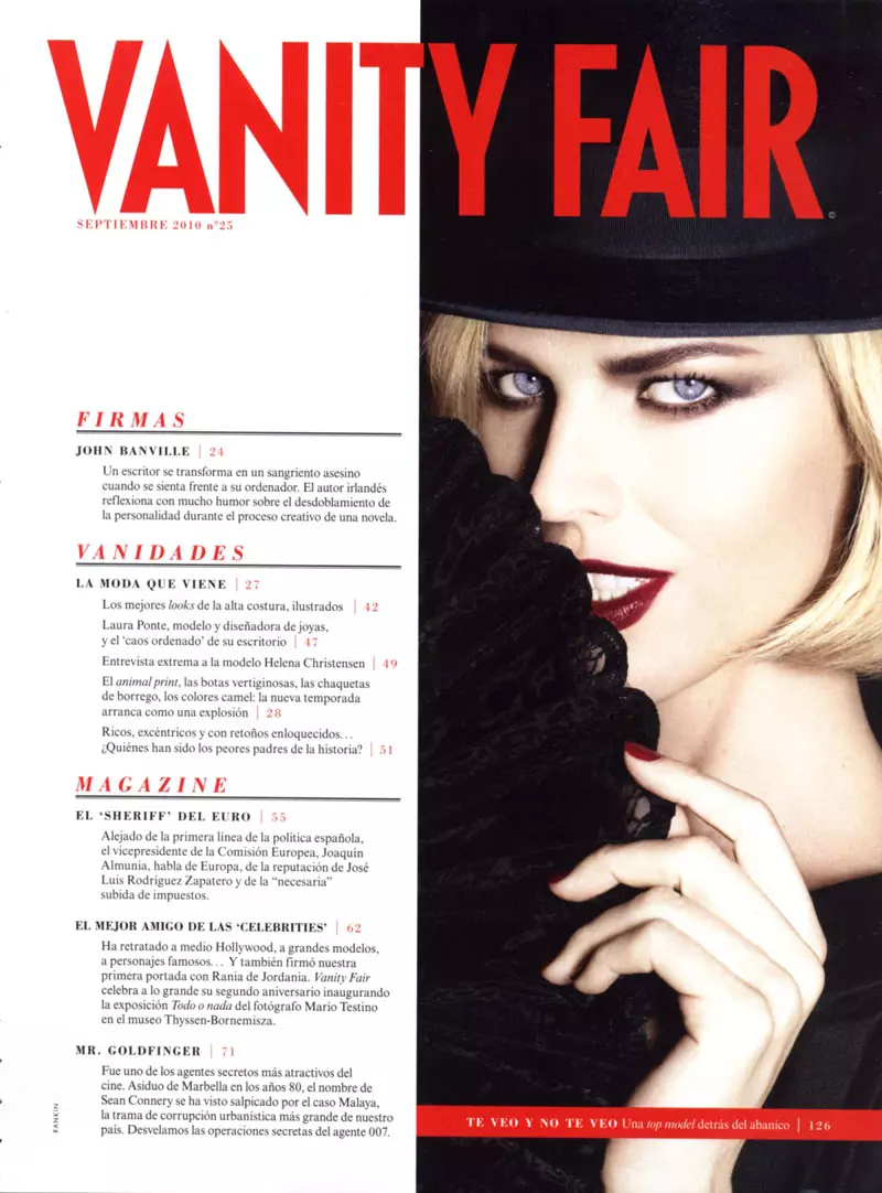 Eva Herzigova för Vanity Fair Spain september 2010 av Rankin