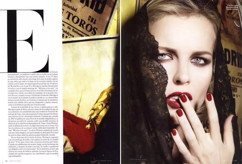 Eva Herzigova maka Vanity Fair Spain Septemba 2010 nke Rankin dere