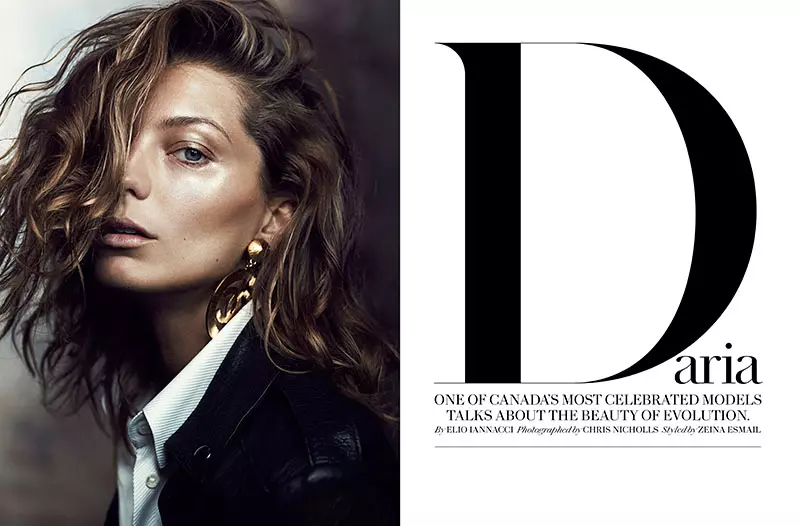 Daria Werbowy סטאַנז פֿאַר Chris Nicholls אין פאַשיאָן מאַגאַזין שטריך