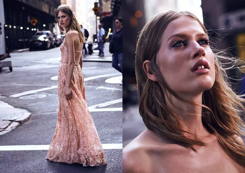 Laura Julie Models Dreamy Marchesa Notte Jurken foar Shopbop