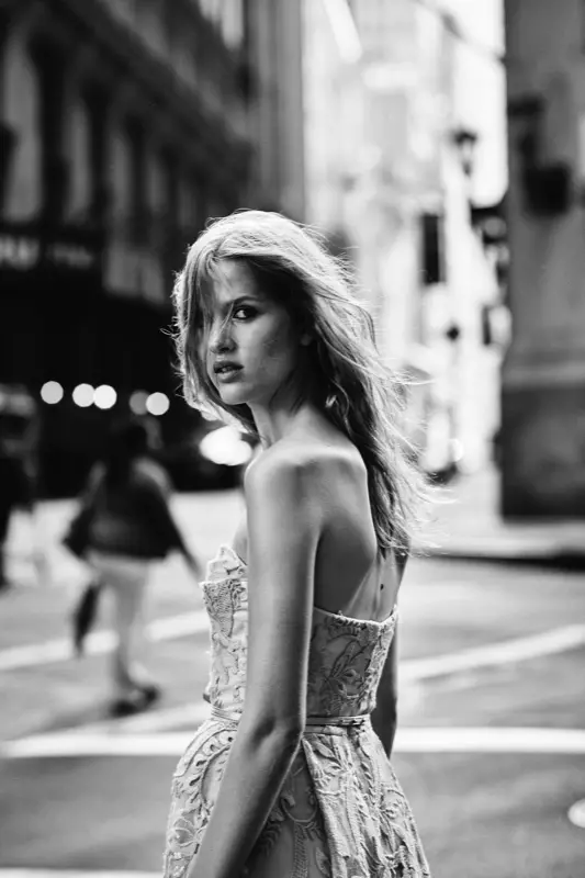 Laura Julie Models Dreamy Marchesa Notte Dresses for Shopbop