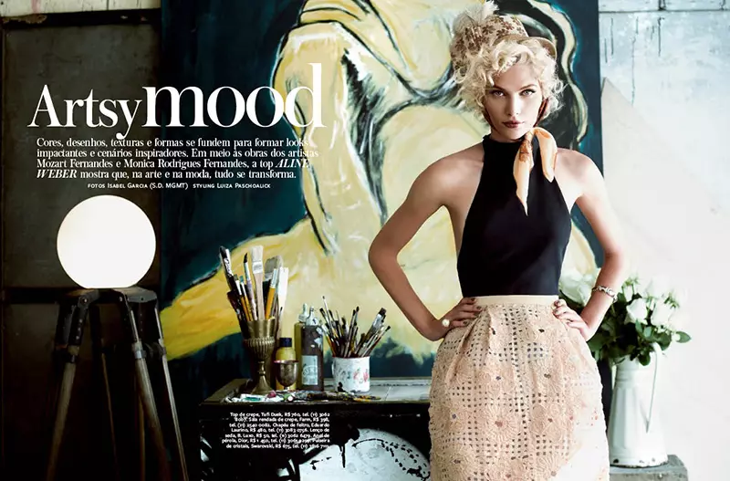 Aline Weber krijt Artsy foar InStyle Brazil's septimber 2013-útjefte