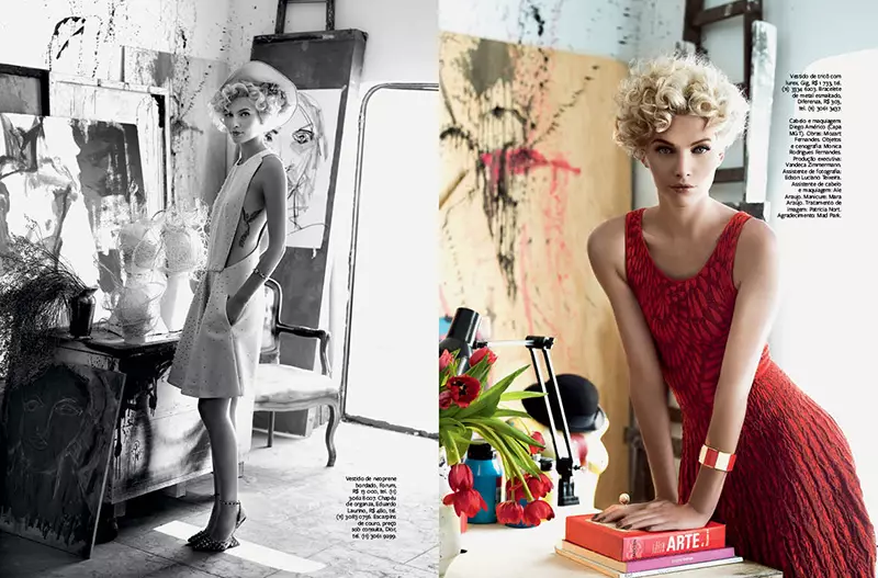 Aline Weber raak kunstig vir InStyle Brazil se September 2013-uitgawe