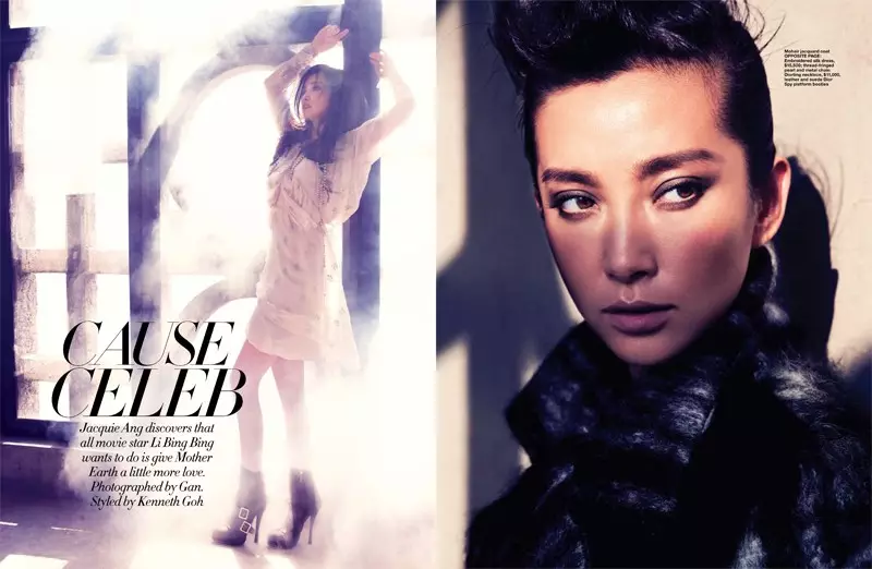 Li Bing Bing za Harper's Bazaar Singapur, listopad 2010, Gan