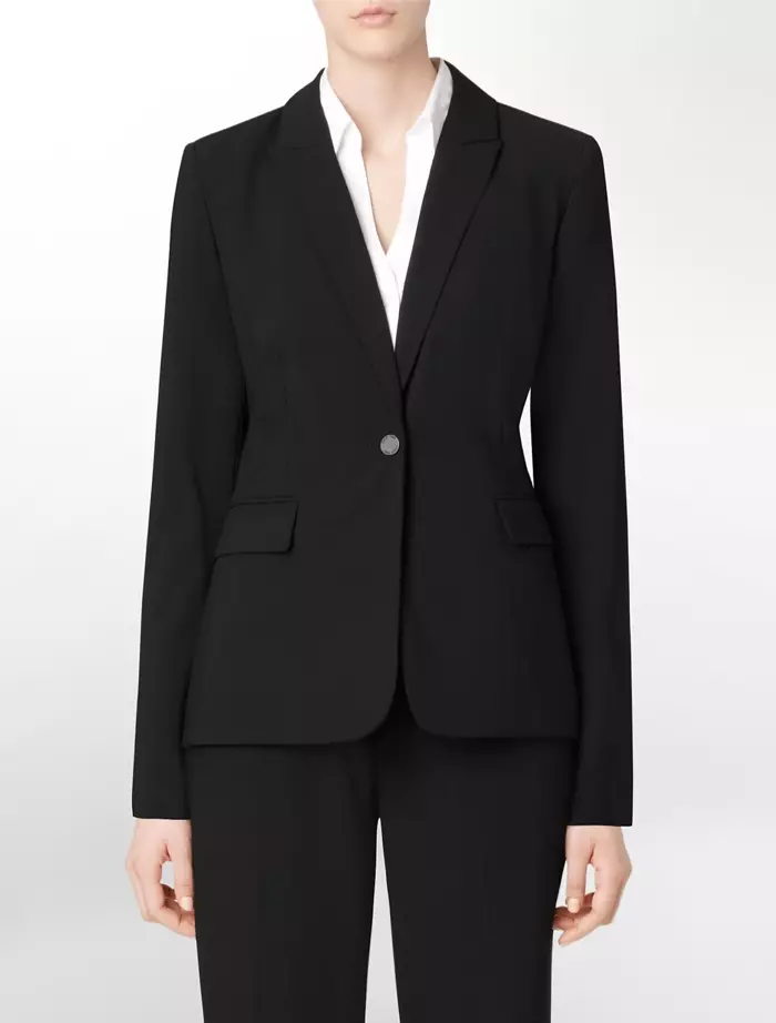 Calvin Klein Jacket Black Suit Black Button