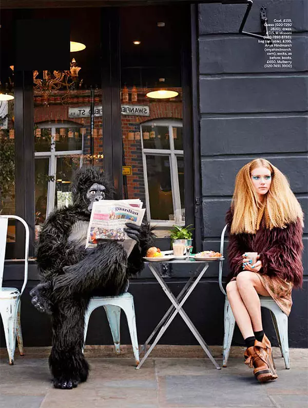 Justina G. Takes a Walk on the Wild Side fyrir Stylist Magazine