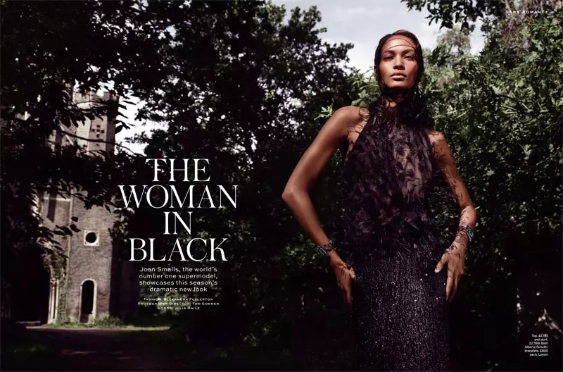 Joan Smalls dia Divine in Black ho an'ny Stylist Magazine