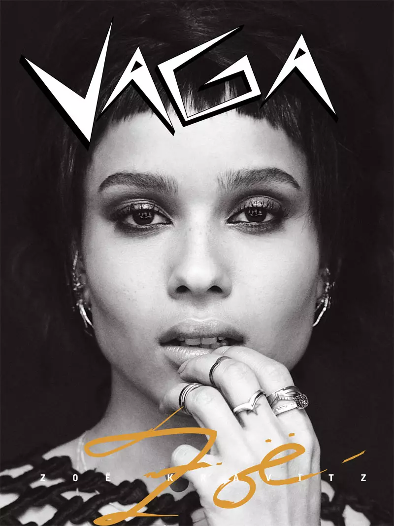 Zoe Kravitz schittert in de pagina's van Vaga Magazine #4