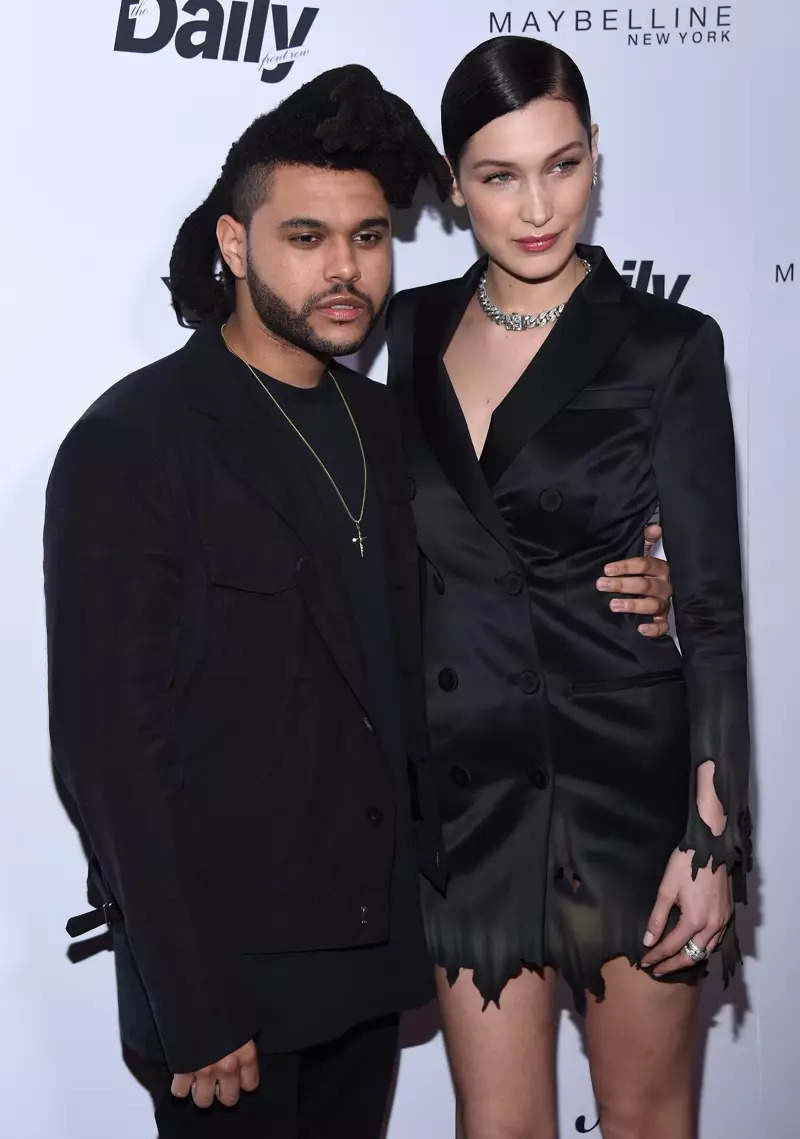 2016 年 3 月：The Weeknd 和 Bella Hadid 出席 2016 年洛杉矶每日前排颁奖典礼。照片：DFree/Shutterstock.com